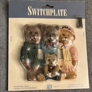 FIGI Bear Family Switchplate Cover hand painted